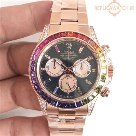 rolex rainbow fake|rainbow rolex for sale.